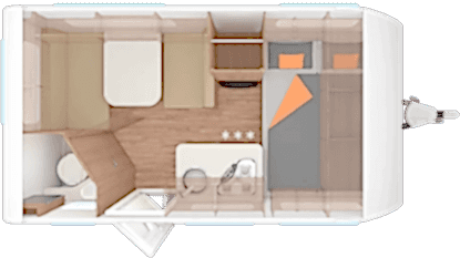 Weinsberg CaraOne 390 QD Çekme Karavan Yerleşim